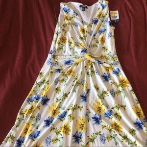 Chaps white/floral dress